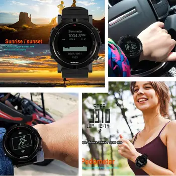 SUNROAD 2022 Digitálne hodinky GPS sledovanie Smart športové Hodinky Vodotesné 100M s Výškomer, Kompas Beží Cyklistika, Plávanie
