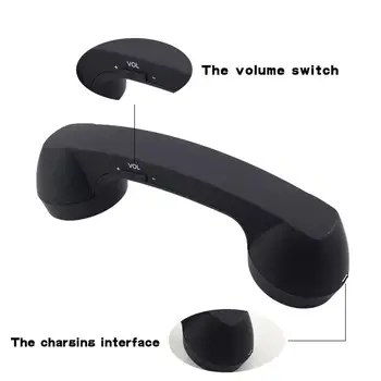 Retro Stereo Mobilný Telefón Domov Prijímače Žiarenia Dôkaz Telefónne Slúchadlo ABS Pohodlné Bezdrôtové Volanie Príslušenstvo