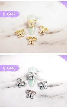 10pcs/veľa Luxusné Motýlie zirkón kryštály kamienky na nechty, šperky nail art dekorácie nechtov príslušenstvo charms dodávky
