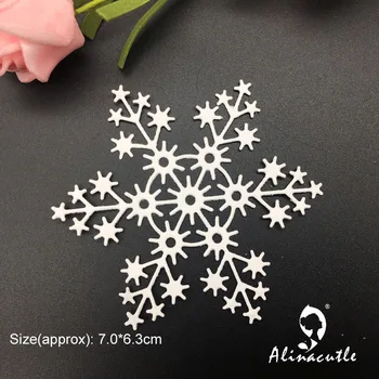 Alinacutle 1pc Rezanie Kovov vysekávané Zime Vianoce Snowflake Scrapbooking Papier Plavidlá, Ručné Karty Punč Umenie Nôž Fréza