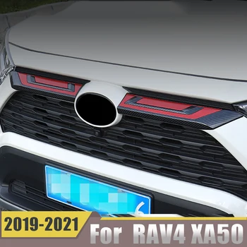 Pre Toyota RAV4 2019 2020 2021 2022 XA50 ABS Auto Prednej Hornej časti Mriežky Gril Liatie Výbava Nálepky Pokrytie Úpravy Príslušenstvo
