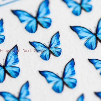 Nové Plavidlá Nálepky 5D Nail Art Nálepky Ultra-tenké Nechty Butterfly Umenie Dekorácie-Nálepky
