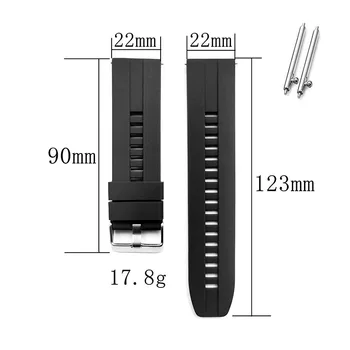 22 mm Sledovať Popruh pre Inteligentné Hodinky Vhodné pre Huawei GT/GT2 Odnímateľný Priedušné, Mäkké Pohodlné Silikónové Watchband