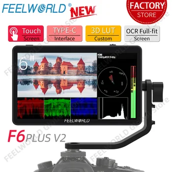 FEELWORLD F6 PLUS V2 4K HDMI Monitor, 6 Palcový DSLR 3D LUT HDR Dotykový Displej na Fotoaparát Oblasti IPS FHD 1920x1080 Video, Focus Assist
