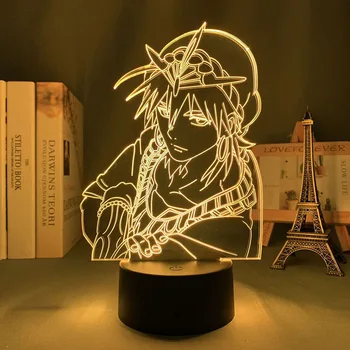 Dobrodružstvo Sinbad Anime Obrázok 3d Led Lampa Pre Spálne Mange Bludisku Magické Nočné Osvetlenie, detský Festival Darček