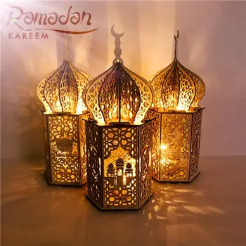 Eid Mubarak Palác Drevené Ozdoby Ramadánu Dekorácie 2023 Islamskej Moslimská Strana Dekor Ramadánu Kareem Dekorácie EID Al Adha
