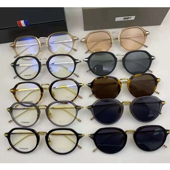 New York Dizajn Značky Okuliare Kolo Titánové Okuliare, Rám Optickej Predpis slnečné Okuliare Pre Mužov, Ženy Gafas tbx421&tbx000