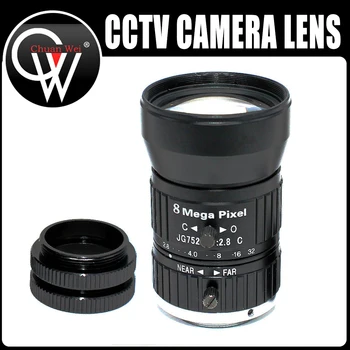 HD 8MP CCTV Kamera, Objektív 75mm C Mount Manual Iris Manuálne Zaostrenie F2.8 Clona 1