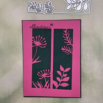 Kvet, list pozadí Rezanie Kovov Zomrie Blany Die-Cut pre DIY Scrapbooking Album Papier Karty Razba