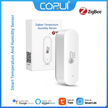 CoRui Tuya ZigBee/WiFi Smart Teploty & Vlhkosť Senzor Dverí Magnetické Čidlo Smart Home Security Pracovať S Alexa Domovská Stránka Google