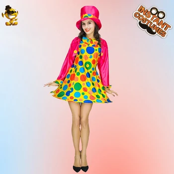 Ženy Klaun Kostýmy Dievča, Cosplay Kostýmy Halloween Šaty Úlohu Hrať Dámy Oblečenie pre Dospelých Zábavné Cirkusové