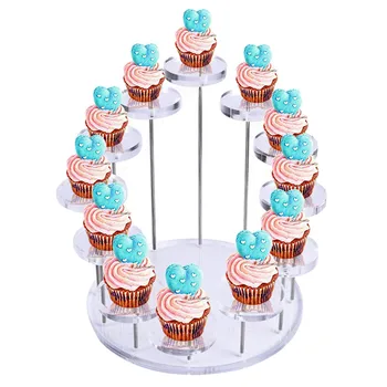 1PCS Cupcake Stojan Akryl Displeja, Stojan na Šperky/Cake Transparentné Dezert Rack Svadby, Narodeniny, Party Dekorácie Nástroje