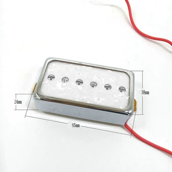 Sada 2 White Pearl Elektrická Gitara Single-Coil, Most&Krku Snímače LP Humbucker Snímač 50 52