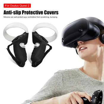 VR Silikónový Kryt Pre Oculus Quest 2 Radič Ochranné Puzdro Pokožky Rukoväť Spp Koleno Popruh Pre Quest2 VR Príslušenstvo