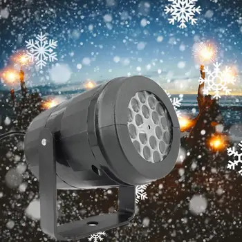 Vianočný Večierok Svetlá Snowflake Projektor Led Osvetlenie Vonkajšie Fáze Vianoce, Vianoce Vzor Ľahké Otáčanie Dovolenku D N1k2