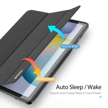 Luxusné Prípad Tabletu Samsung Tab S6 Lite P610/P615 Smart Spánku-Wake DUX DUCIS DOMO Série Trifold-Stojan Ochranné puzdro