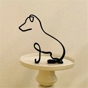 Žehlička Buldog Jazvečík Labrador Remeselná Výroba Jednoduchých Socha Umenie Figúrka Moderné Zvierat Socha Abstraktný Ornament Psa