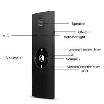 T13 Prekladateľ Multi-Jazyky Smart Reči, Hlasové Bezdrôtové Bluetooth-Kompatibilné Okamžité Prekladateľ 40 Jazykov