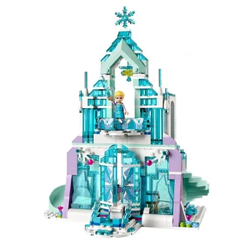 Disney Na sklade Elsa Magické Ice Palace Stavebné Bloky Popoluška Princessing ľadu Hradu Kompatibilné kamarátkami 41148