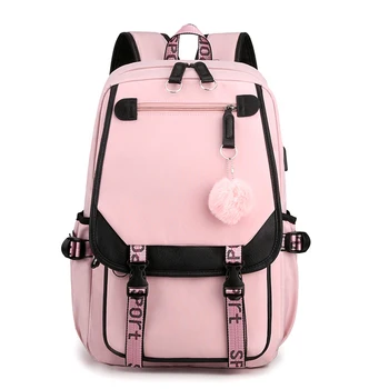 Ženy Nabíjateľná Batohy Nepremokavé Školské tašky Dievča Veľkú Kapacitu, USB Kabelky pre Notebook Batožiny Príslušenstvo 30×19×47 cm