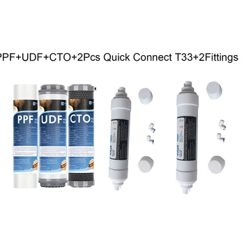T33 Vody Filtračné vložky,PP Bavlna ,UDF Vhodné Pre Vodný Filter Bývanie,T33 Kazety,Ro Membrány Systém Výmeny