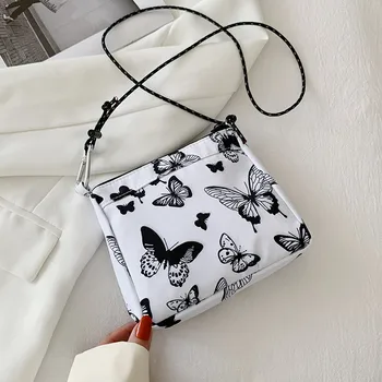 2022 Trend dámske Tašky cez Rameno, Kockovaný Vzor Motýľ Messenger Bag Ladies Malé Luxusné Dizajnér Kabelku Žena Shopper Kabelka