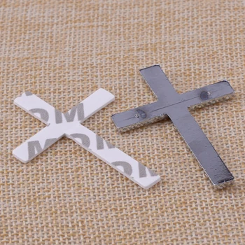 CITALL 3D Nálepka Strieborné Kovové Kresťanský Kríž Strane Tela, Znak, Odznak Odtlačkový Auto Styling Osobnosti