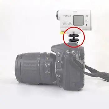 1/4 Inch Dual Orechy závit pre Statív Skrutku na Fotoaparát s Bleskom Hot Shoe Adaptér Nástroj