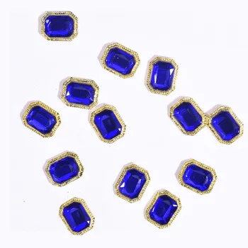 100ks Nail Art Kamienkami Crystal Drahokamu Zlaté Kovové Stud Šperky 3D Kamienkami na Nechty, Tipy Umenie Lesk Kamienkami Príslušenstvo Dekorácie