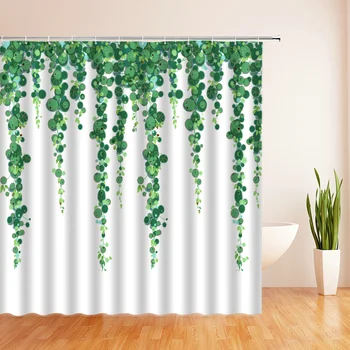 Zelené Viniča, Rastliny, Kvety, Nepremokavé Polyesterové Sprchové Závesy Eco-friendly Vysokej Kvality Kúpeľňa Záclony Blind pre Home Decor