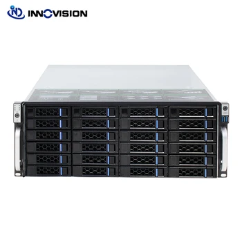 4U 19 palcový 560MM Deepth Rack Mount Hot-swap Šasi 24HDD 24Bays NVR IPFS Cloud Storage Server IPC Prípade, Podpora ATX zdroja Napájania