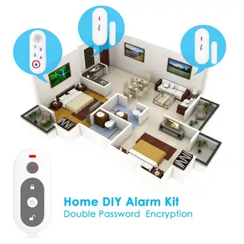 CPVAN Home Security Alarm Infračervený Senzor Proti krádeži Detektor Pohybu 433mhz Systém proti Vlámaniu Domov сигнализация для дома