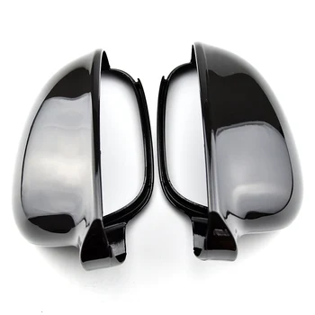 ABS carbon black Mirror Kryt Spätných Bočné Zrkadlo Spp Pre VW Volkswagen Passat B6 R36 Golf 5 Jetta MK5