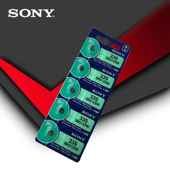 5pc Sony Originálne 335 SR512SW 1.55 V Oxid Strieborný Tlačidlo Bunky Mince Batérie VYROBENÉ V JAPONSKU