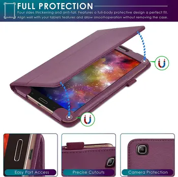 PU Kože Flip Cover obal pre Samsung Galaxy Tab 3 8.0