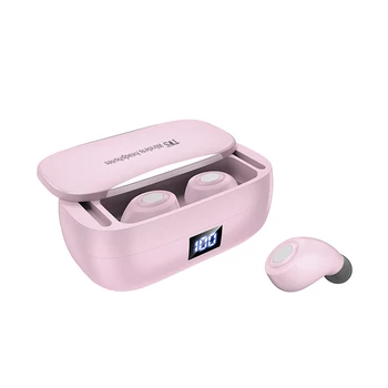 Mini Bezdrôtové Slúchadlá Touch Ovládania Bluetooth Headset Športy S Mic Plnenie Pole LED Displej Zvuk Bez Káblov
