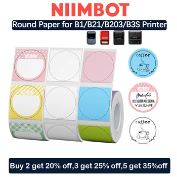 【Kolo] vyzýva NiiMBOT B1 B21 B203 B3S Kolo Label Nálepka samolepiace citlivé Vodotesný Digitálny Číslo Tortu Tesnenie Samolepka Papier