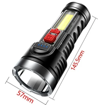Silné Svetlo Blesku USB Nabíjateľné Malá Lampa Prenosná Ultra Svetlé Long-range Vonkajšie Domácnosti Multi-funkcia Baterky