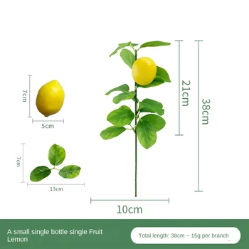 Simulované Lemon Pobočky Citrónom Ovocie Simulované Zelená Rastlina Dekorácie, Domáce Dekorácie Umelé Citrón Malé Jednu Pobočku