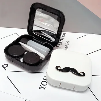 Nové HOBBY Avanti fúzy kontaktné šošovky prípade roztomilý pár beauty box spoločník box prenosný box starostlivosť