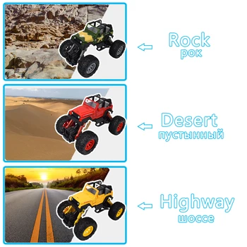 4 Farebné Jeep Off-road Lezenie Auto Deti Hračky Chlapec Desert Buggy Jar Zostatok Rezervy Inerciálnych Hračka Auto Zliatiny Diecast Modelu Vozidla