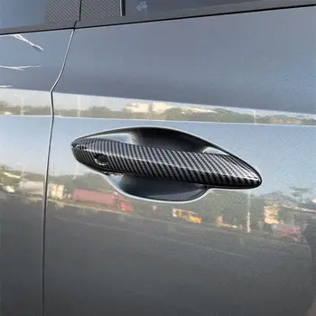 Kľučky na Renault Clio V 5 BF Lutecia 2020 2021 2022 Chrome Black Carbon Fiber Dekorácie Kryt Nálepky Tlačidlo Spp Accessorie