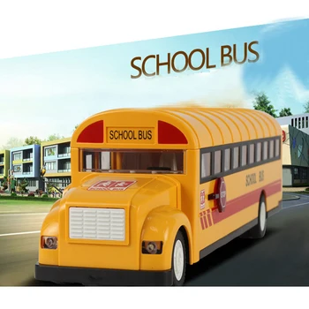 RC Auto Školský Autobus 2.4 G Diaľkové Ovládanie Autobusy Otvorenie Dverí Jedným z Kľúčových Začína Prepravca Vozidla Hobby Hračky s Zvuk a Svetlo