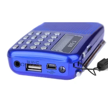 Mini Prenosné Prenosné Rádio FM Rádio Podporuje USB TF Hudobný Prehrávač MP3, Vonkajší Krytý Dobíjacie Reproduktor s Káblom