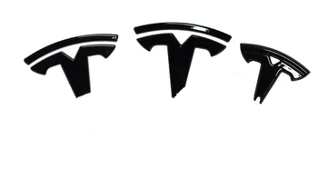 3KS/Nastavte Volant/ Predný Kufor / Zadné batožinového priestoru Logo Nálepky Auto Logo Kryt ABS karbónová Nálepka Pre Tesla Model 3/Y