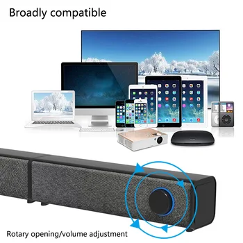 Bluetooth Reproduktor Vysoký Výkon zariadenia Soundbar Samostatný TV Reproduktorov Bar Systém Reproduktory Počítača Hudobné Centrum s AUX RCA kábel