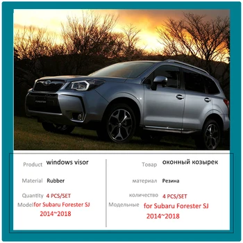 Auto Windows Clonu pre Subaru Forester SJ~2018 Markízy, Prístrešky Slnko Deflektor Dážď Obočie Stráže Kryt Nálepky Príslušenstvo