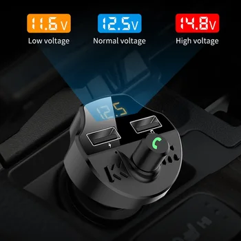 FM Vysielač Bluetooth do Auta MP3 Prehrávač LED Dual USB 4.1 Auto Nabíjačka 3.1 Pre Volvo XC60 XC90 S60 V70 S80, S40 V40 V50 XC70