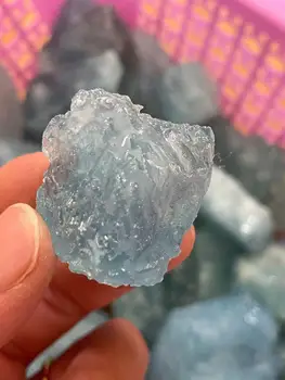 20-120g Prírodné Akvamarín Quartz Beryl Drahokam Crystal Kamene Minerálne Pôvodné Reiki Čakra Vzor Dary