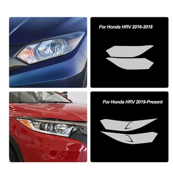 2X Auto Svetlomety samoliečby Ochranný Film Dym Čierny Odtieň Zábal Transparentné TPU Nálepky Na Honda HRV 2016-2021 Príslušenstvo